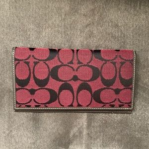 Coach checkbook wallet